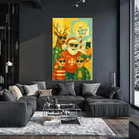 North Pole Selfie Santa Christmas Poster