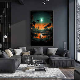 Futuristic Oasis Poster