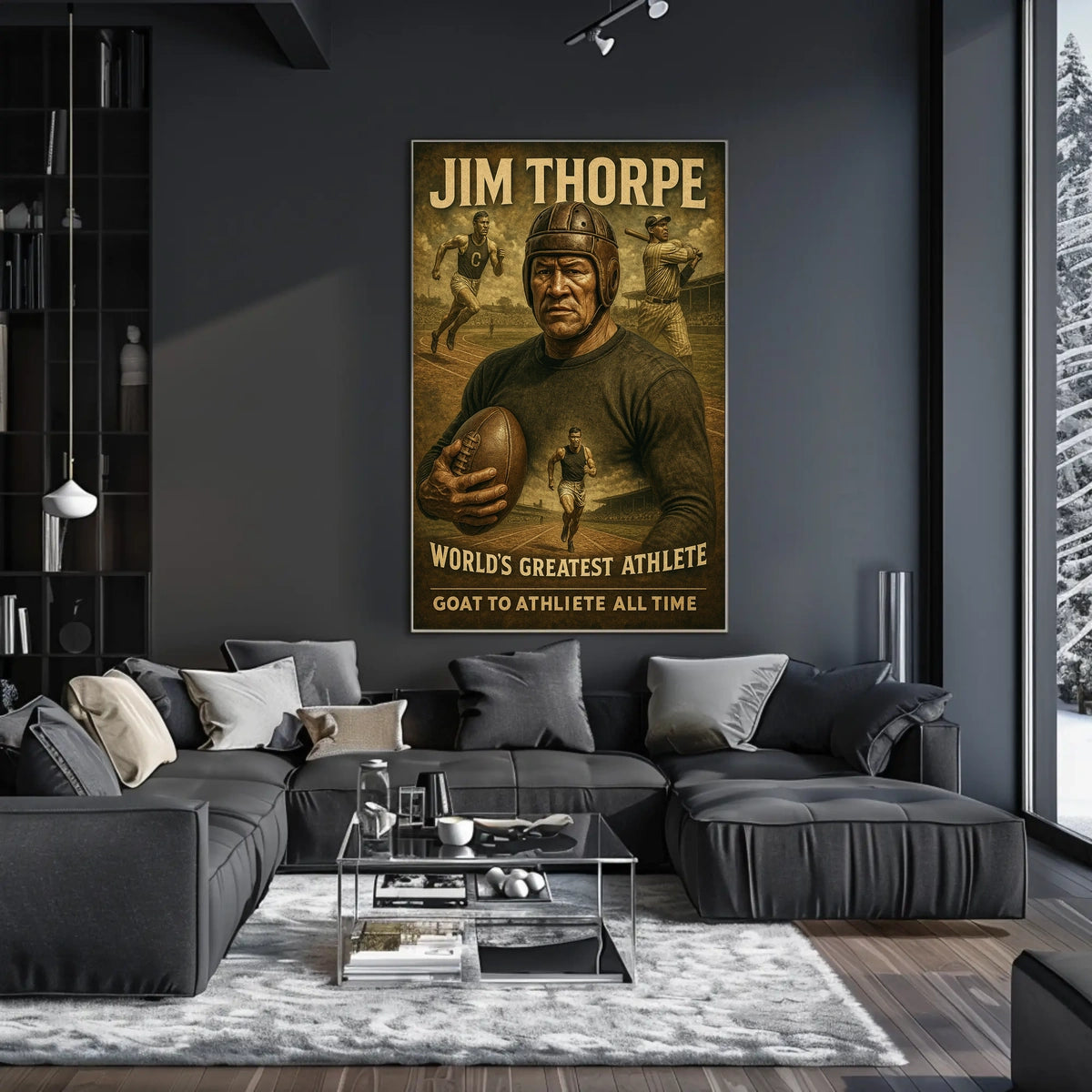 Celebrating the Worlds Greatest Athlete Jim Thorpe Poster