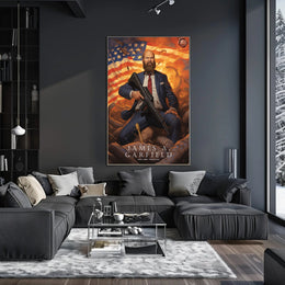 James A. Garfield: A Bold Depiction Poster