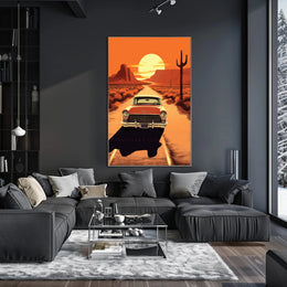 Desert Road Journey Poster