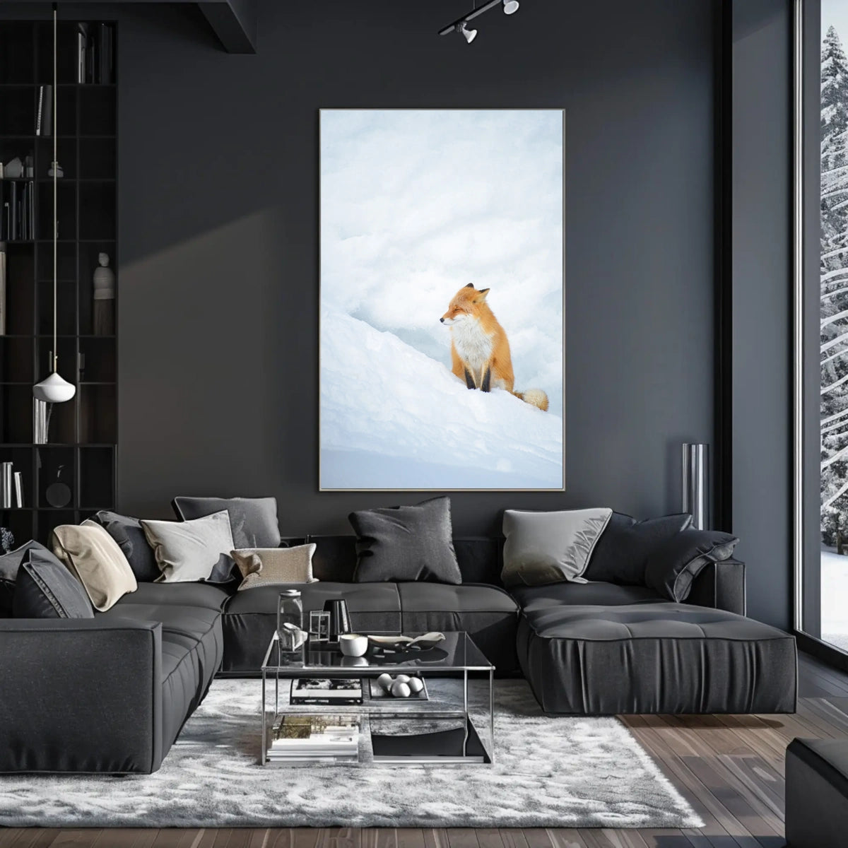 Tranquil Fox in Snow Poster