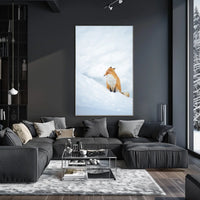 Tranquil Fox in Snow Poster