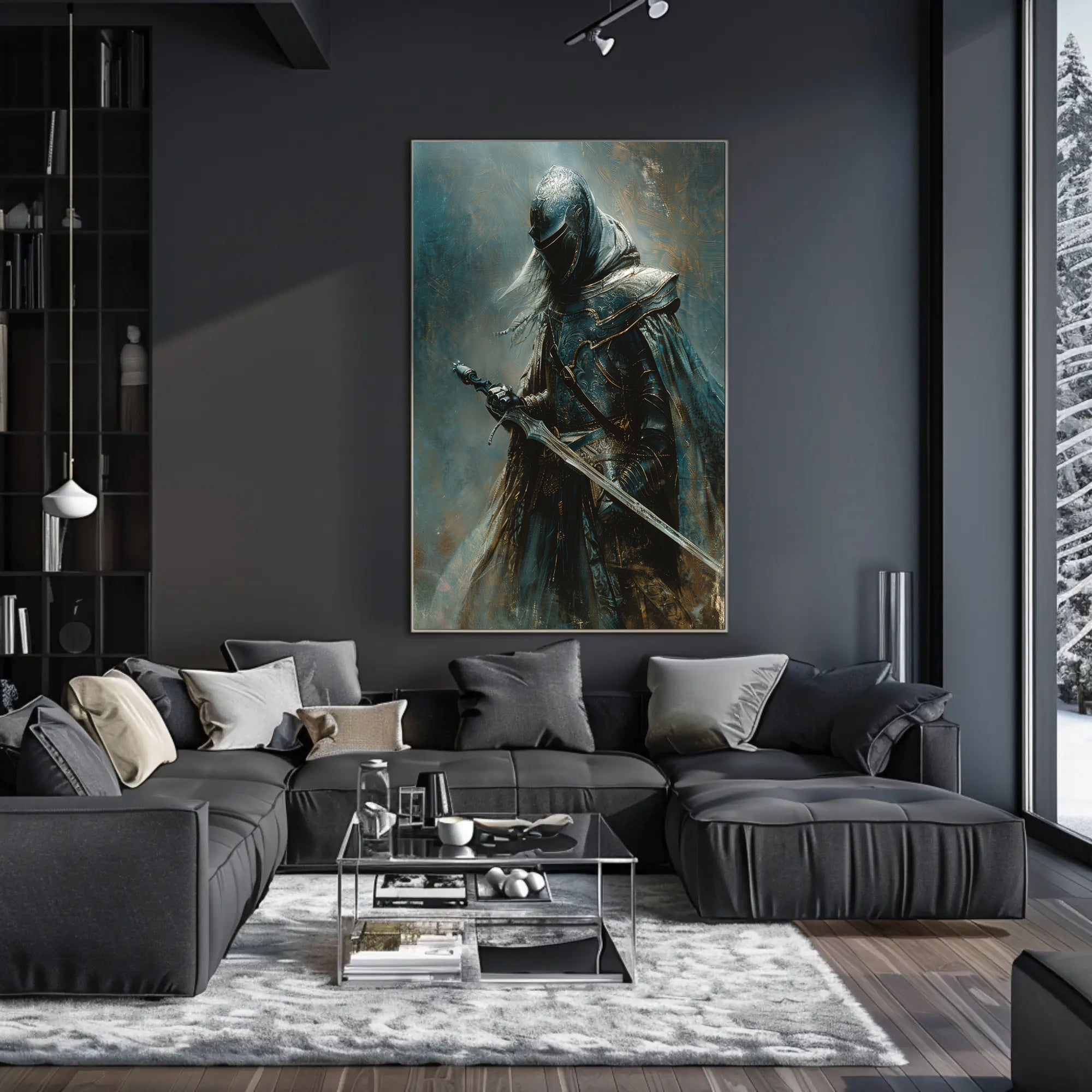 Medieval Knight in Armor: Fantasy or Mythology Poster PosterGoat