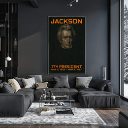 Andrew Jackson 7th President of the United States Techno Schematic Poster