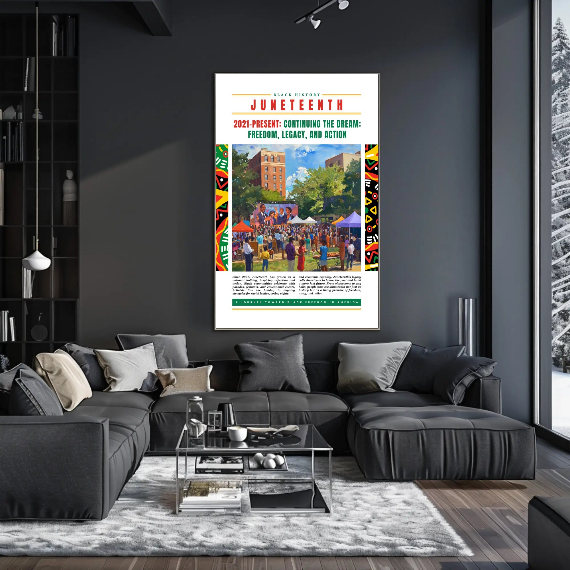 Juneteenth Celebration Patriotic Bold Cultural or Heritage Poster