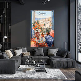 Tranquil Balcony in Cairo Poster