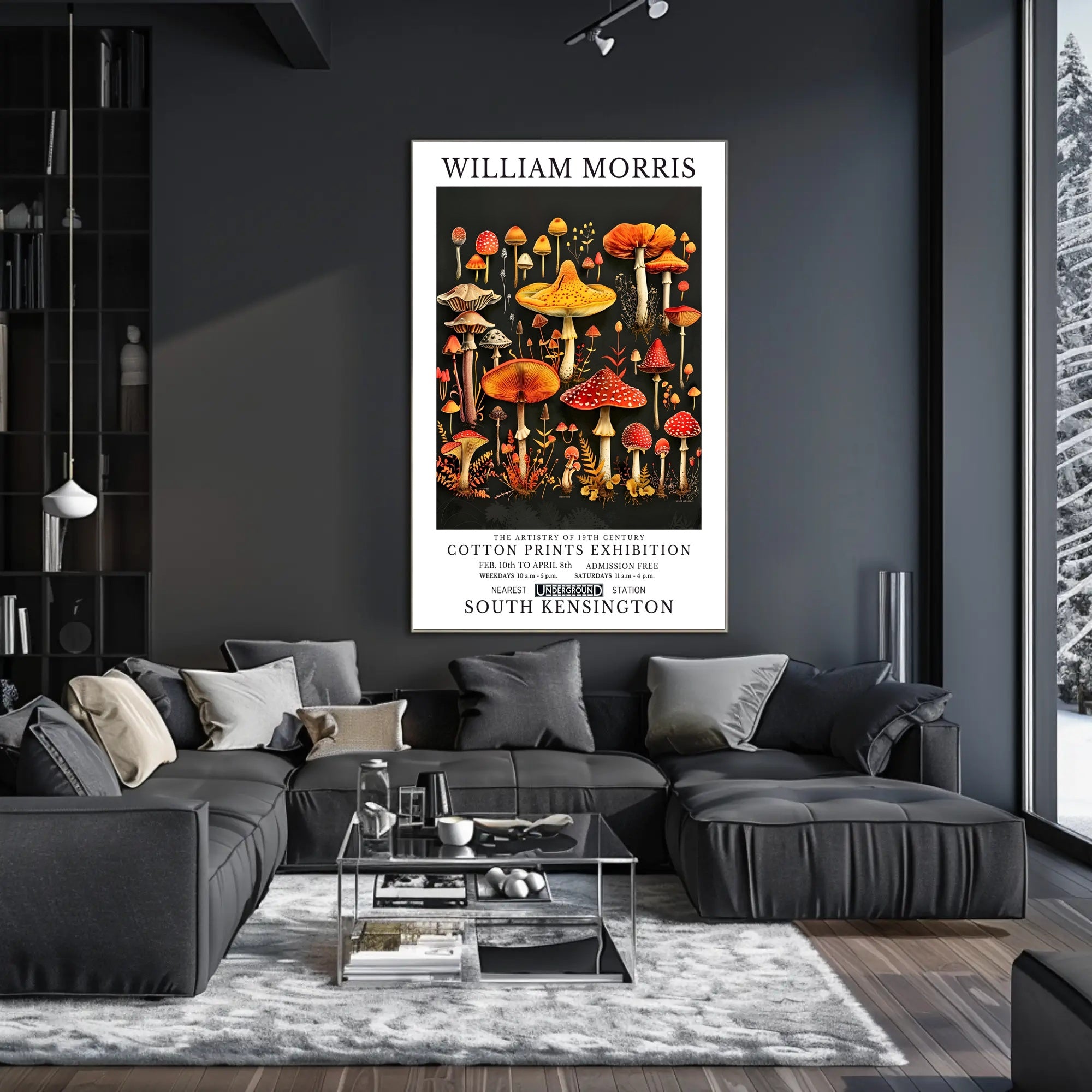 William Morris Cotton Prints Exhibition Poster