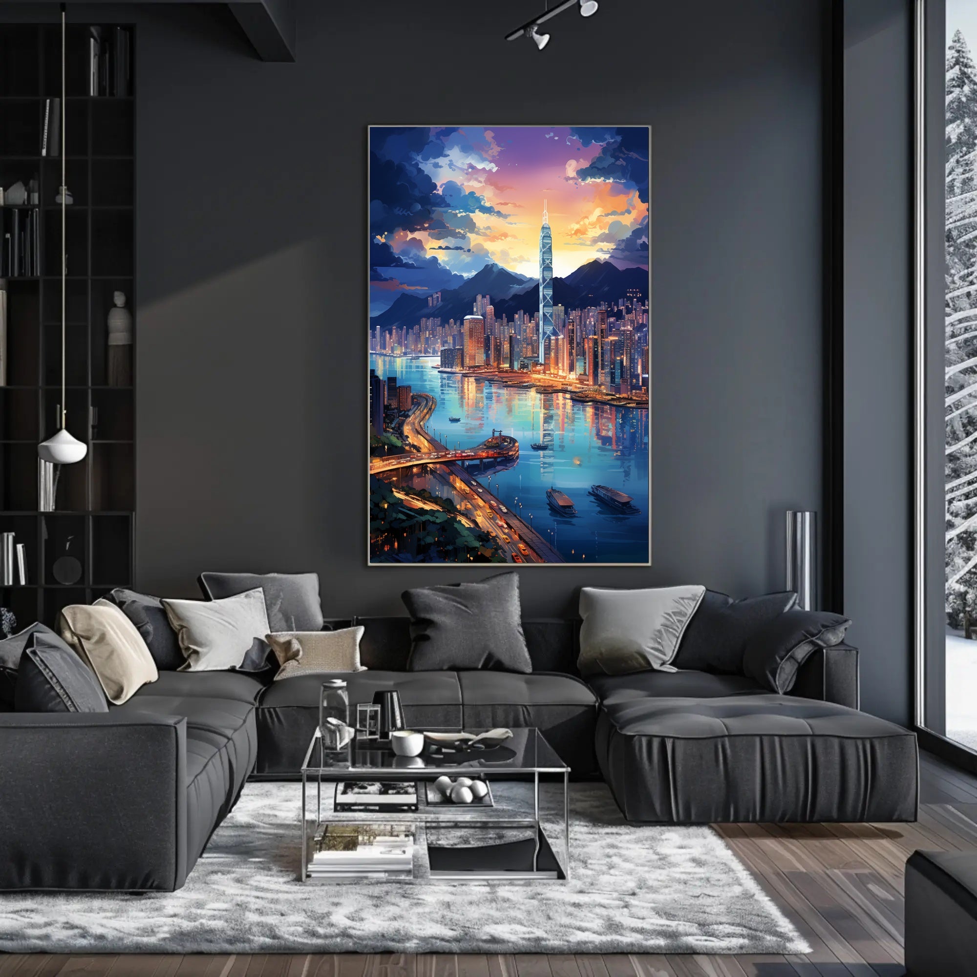 Cityscape At Dusk Poster