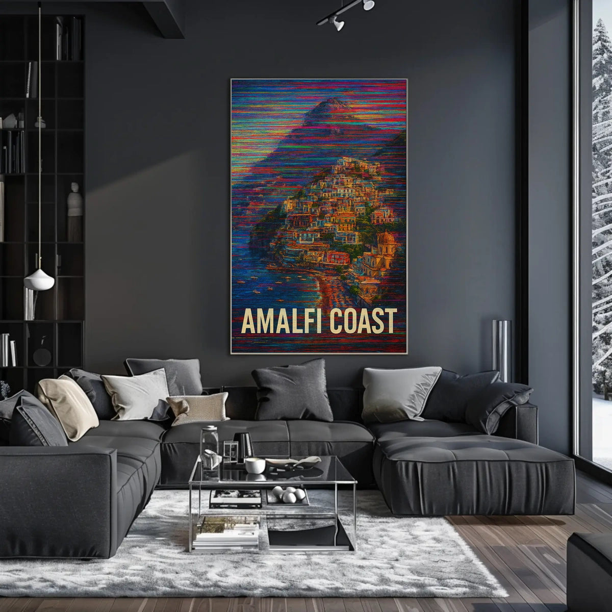 Amalfi Coast Poster Wall Art Travel Print Scenic Decor Italy