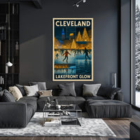 Cleveland Lakefront Glow Poster