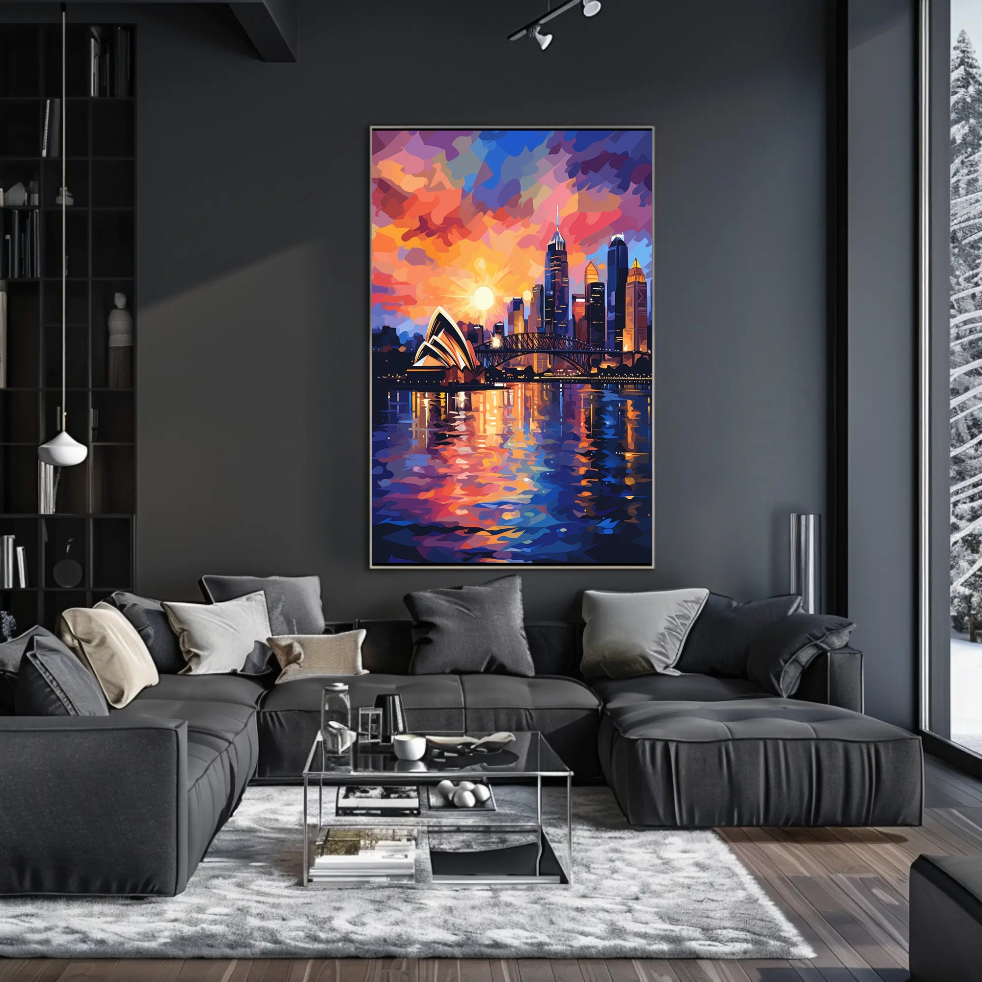 Sydney at Sunset Vibrant Cityscape Travel Poster
