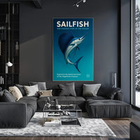 Sailfish Speed and Grace Photorealistic Animal Poster PosterGoat