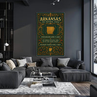 Arkansas Vintage Travel Poster Showcasing Natural Beauty