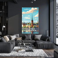 Stockholm Serenity: Picturesque Cityscape Urban or Cityscape Poster