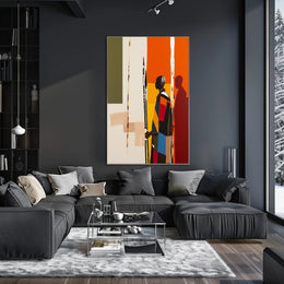 Cultural Silhouettes Vibrant Poster Wall Art