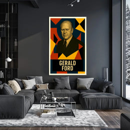 Gerald Ford 38th President of the United States Abstract Pop Poster