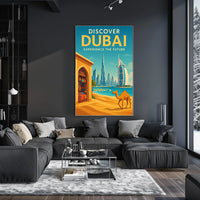 Dubai City Poster Modern Skyline Art For Travel Lovers