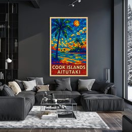 Cook Islands Aitutaki Paradise Poster