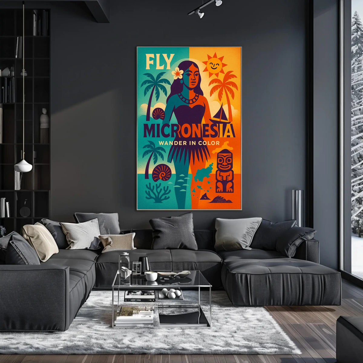Fly Micronesia Wander in Color Poster