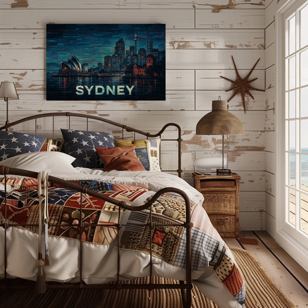 Sydney Skyline at Night Poster