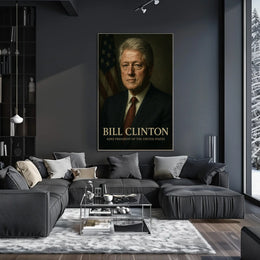 Bill Clinton 42Nd President Poster Museum Quality Wall Art