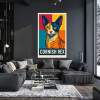 Cornish Rex Cat Art Poster