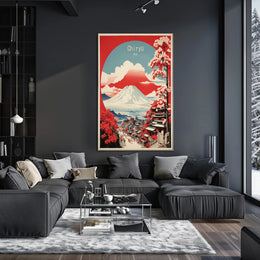 Mount Fuji Japanese Landscape Travel Poster