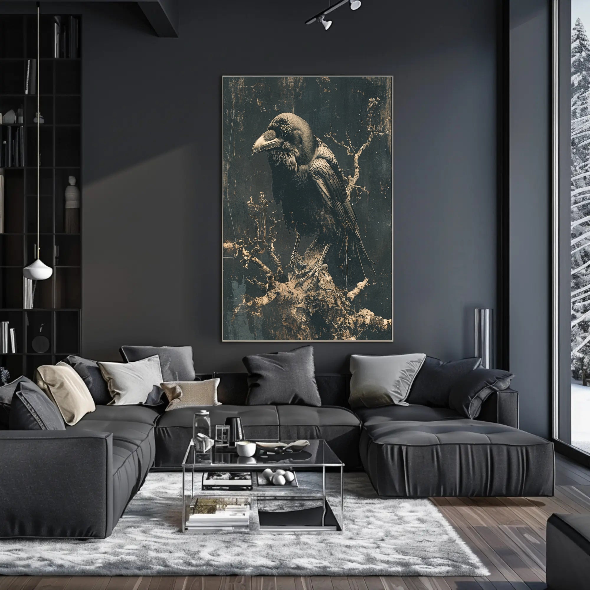 The Majestic Raven Art Print Poster for Home Decor and Wall Art PosterGoat