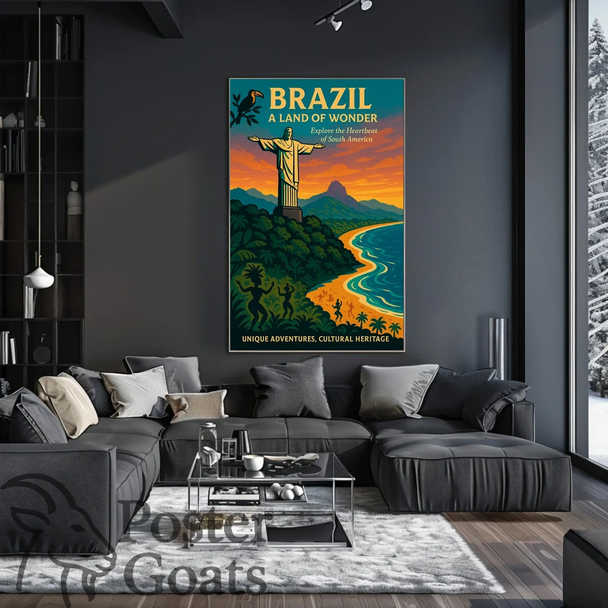Brazilian Adventure Vintage Travel Poster