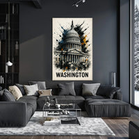 Washington Capitol Art Poster