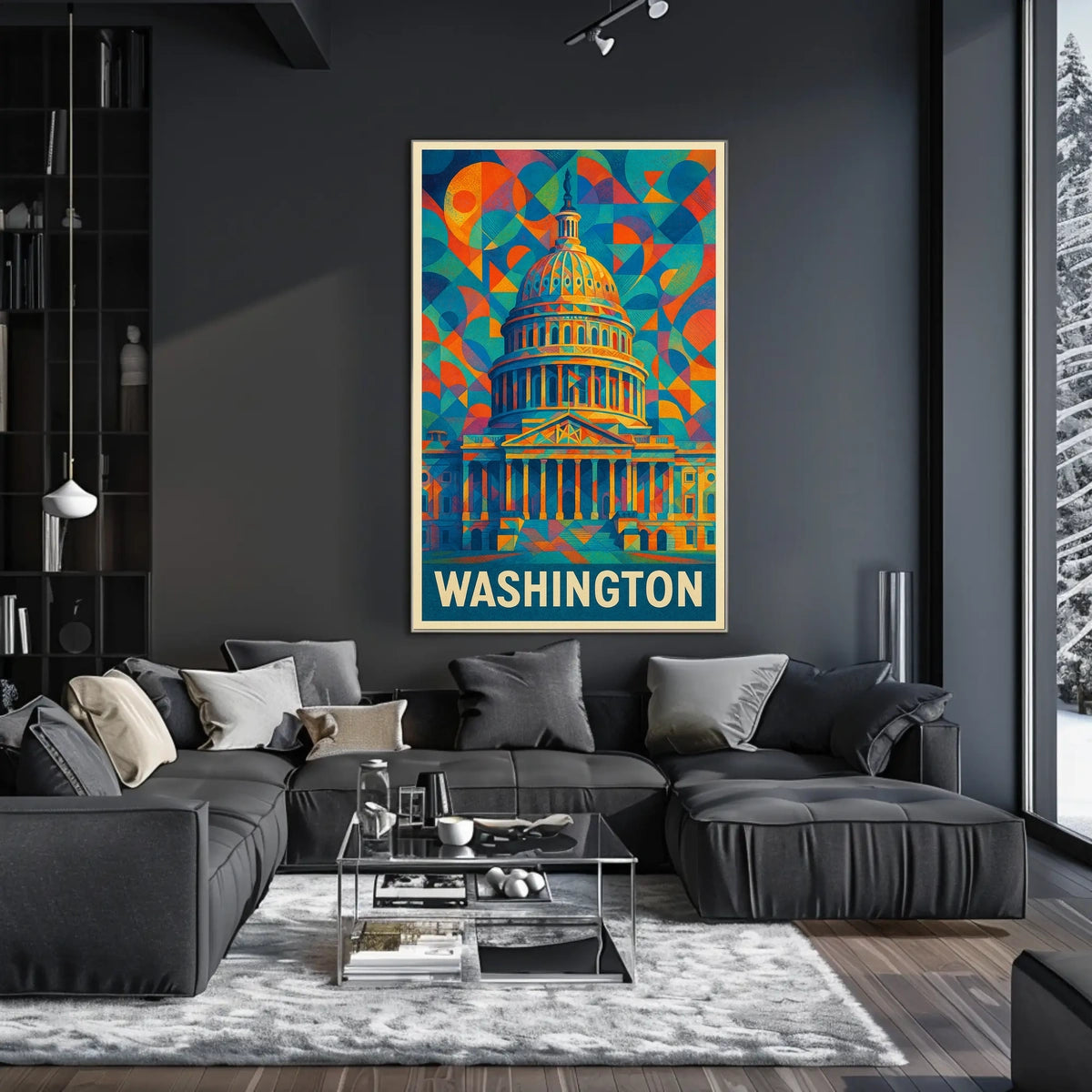Washington Capitol Art Poster