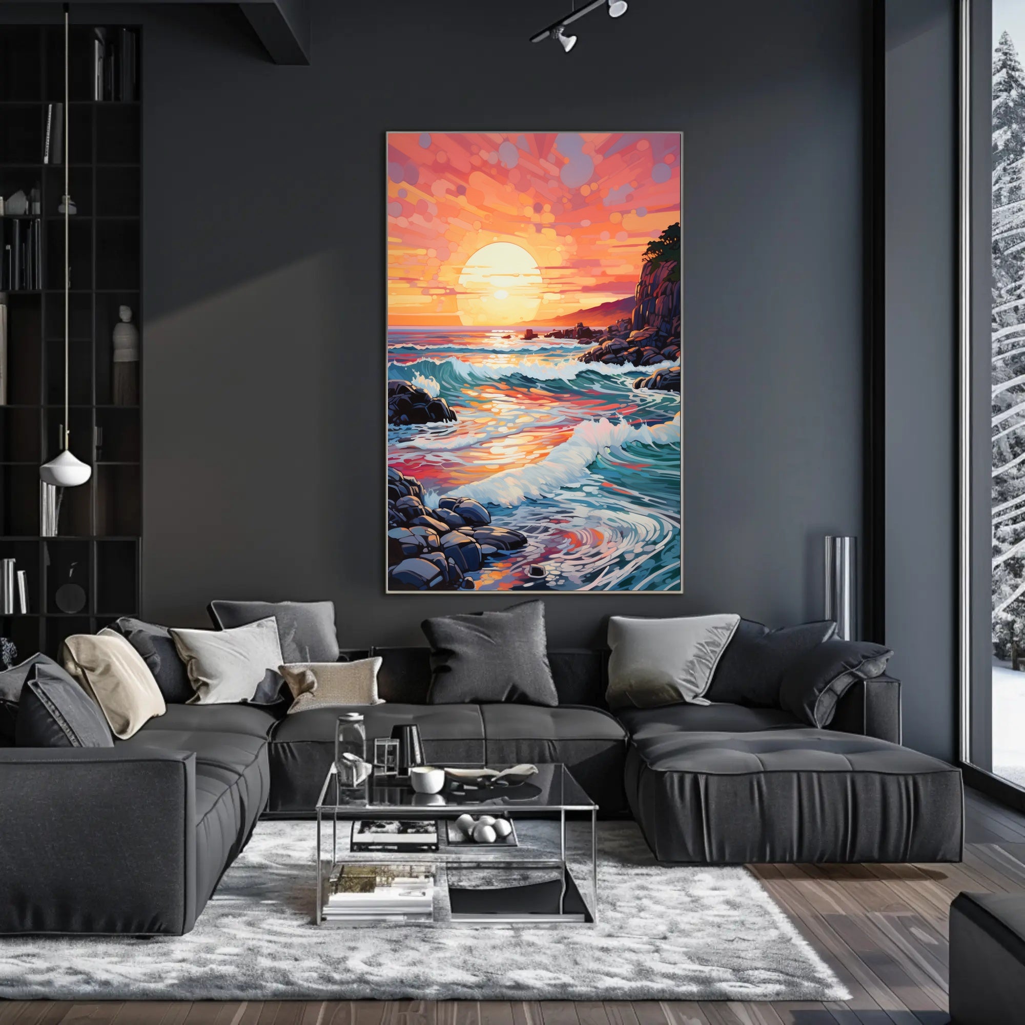 Vibrant Coastal Sunset Poster