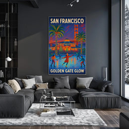 Golden Gate Glow Poster