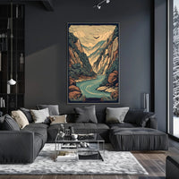 Serene Canyon Landscape Poster