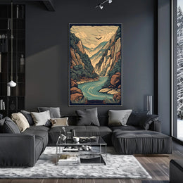 Serene Canyon Landscape Poster