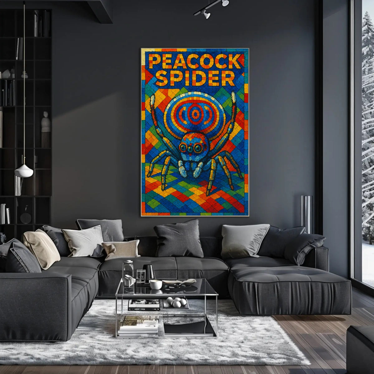 Peacock Spider Mosaic Poster