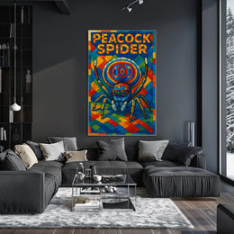 Peacock Spider Mosaic Poster
