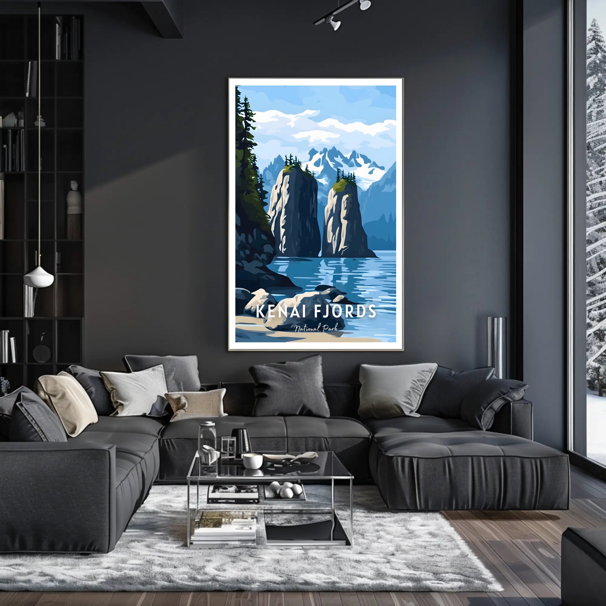 Kenai Fjords Poster Scenic Travel Landscape Wall Art