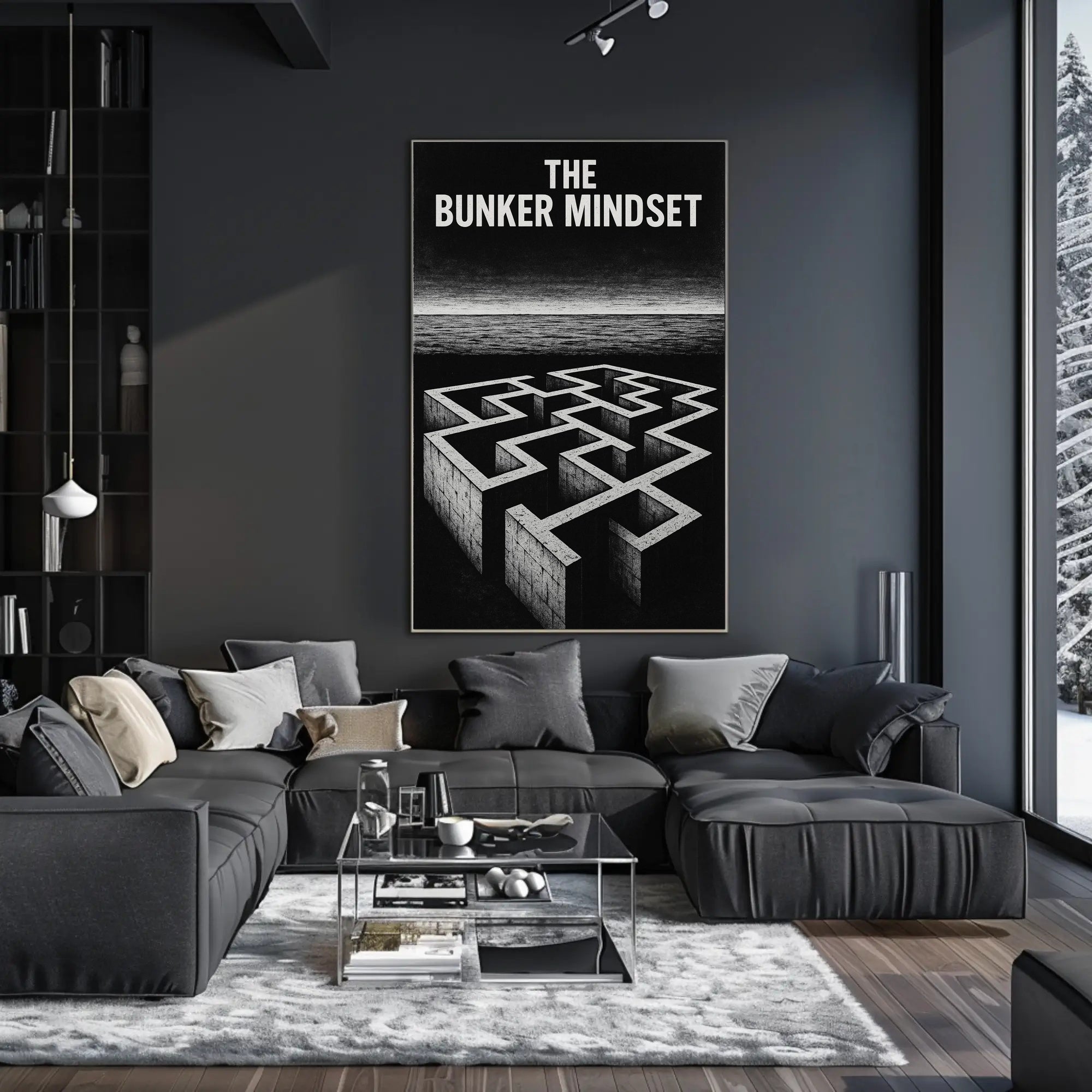 The Bunker Mindset: Abstract Artistic Poster