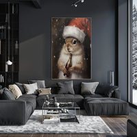 Festive Squirrel Celebration Poster