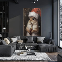 Festive Squirrel Celebration Poster