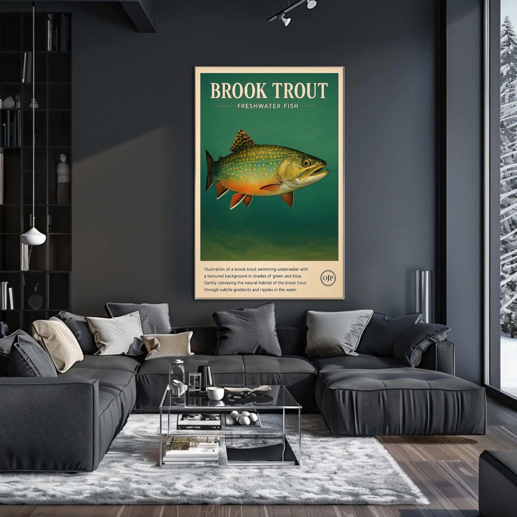 Brook Trout Freshwater Fish Poster PosterGoat