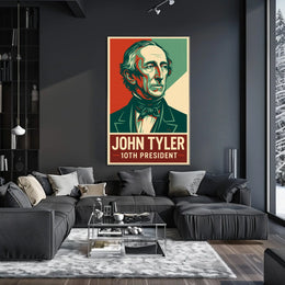 John Tyler 10th President Heritage Oil Painting Poster