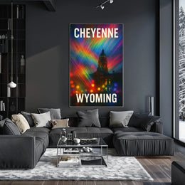 Cheyenne Wyoming Scenic Minimalist Decor Lovers Poster