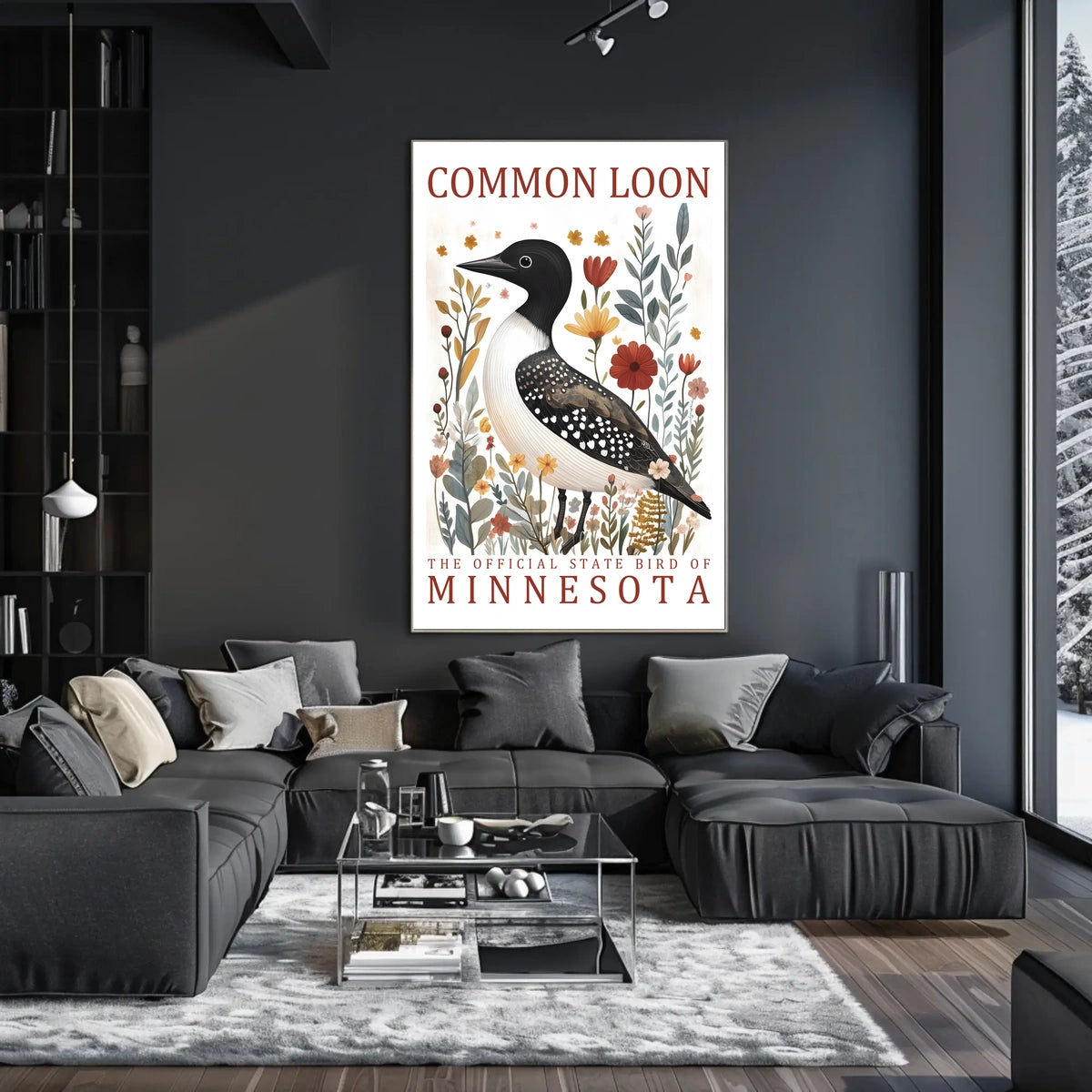 Common Loon Minnesota Nature Art Poster Print