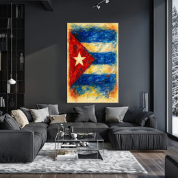 Cuban Flag In Watercolor Poster
