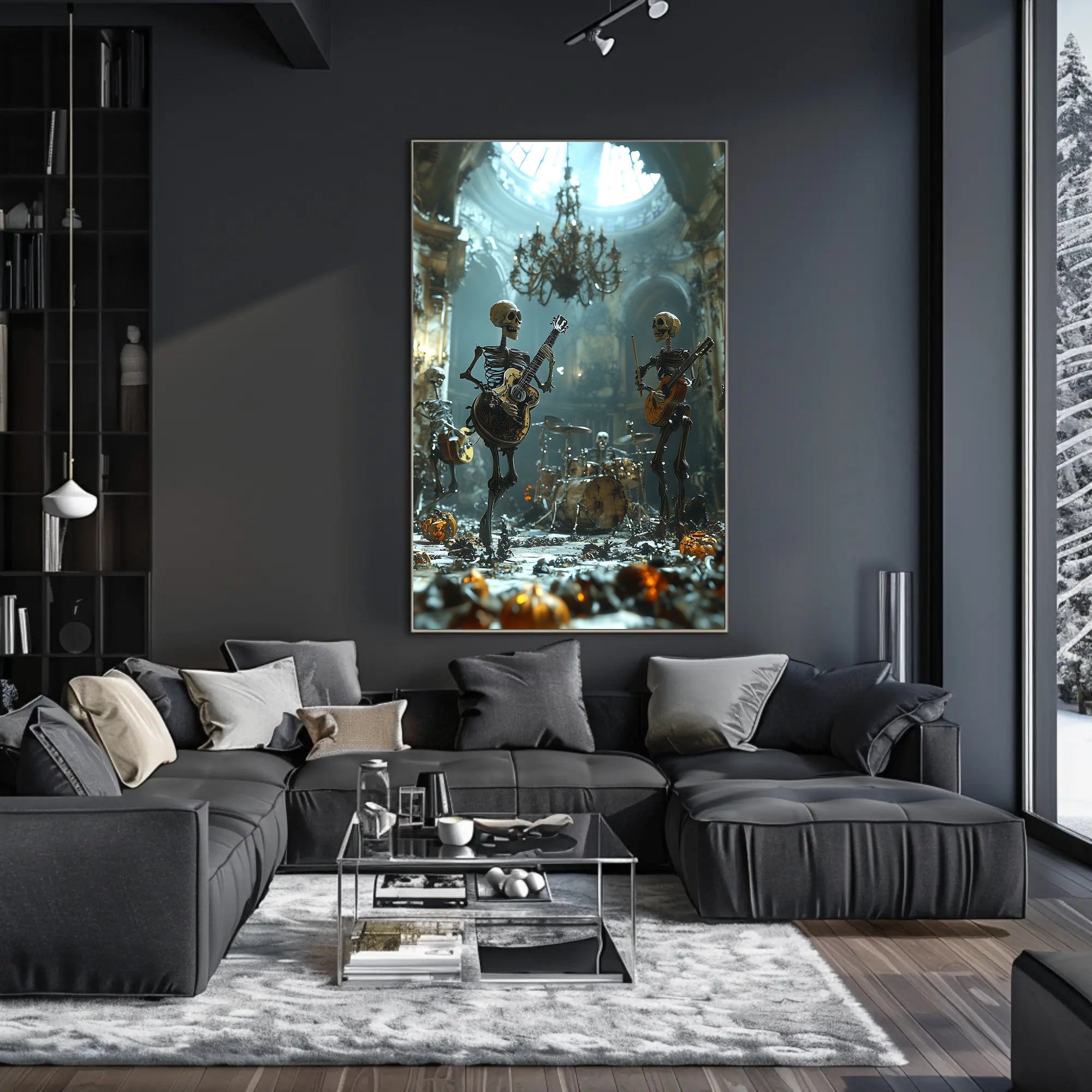 Skeleton Orchestra in Gothic Fantasy Poster