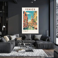Venice Gondolas and Canals Artwork Travel Poster