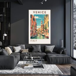 Venice Gondolas and Canals Artwork Travel Poster